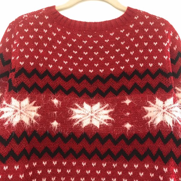 Ski Sweater with Red White Snowflake Pattern NWOT - Size S - Picture 6 of 6